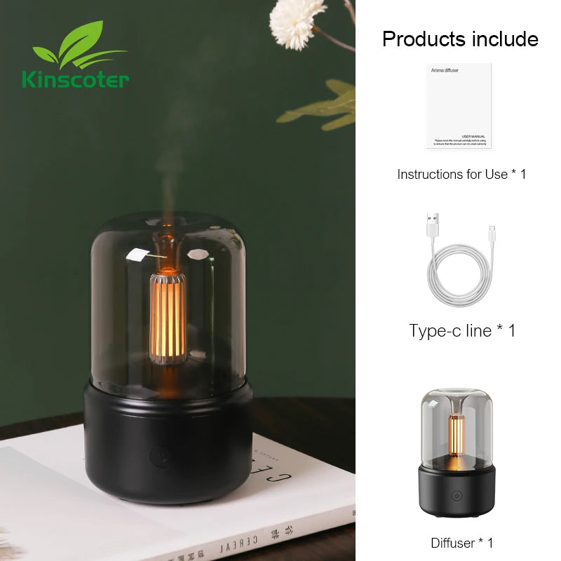 Tragbarer Mini-Aroma-Diffuser, USB-Luftbefeuchter Mit Nachttlicht