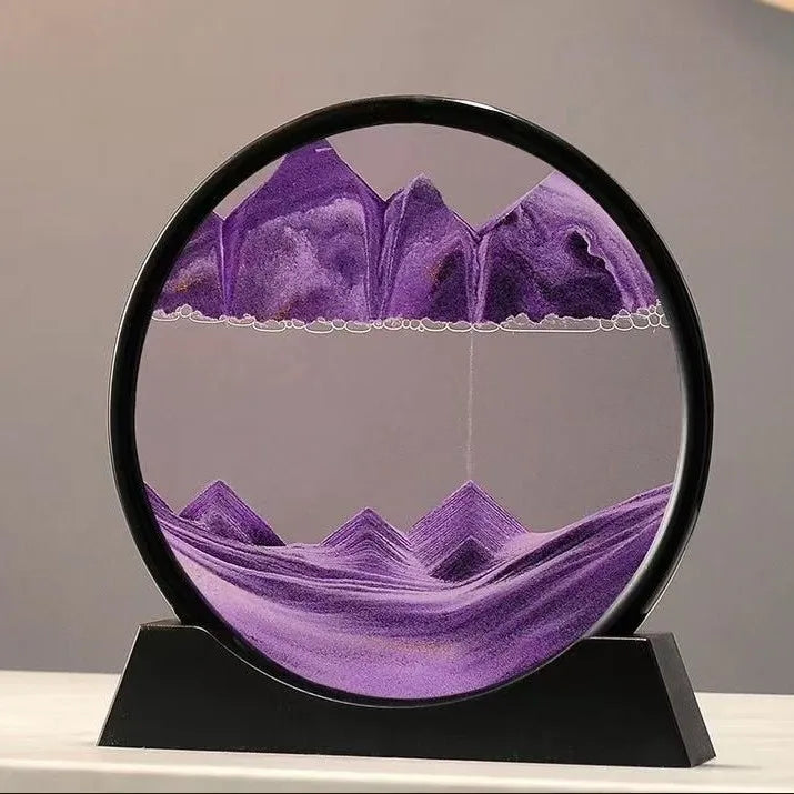 Bewegtes Sandkunst-Bild Aus Glas, Rundes Tiefsee-Design