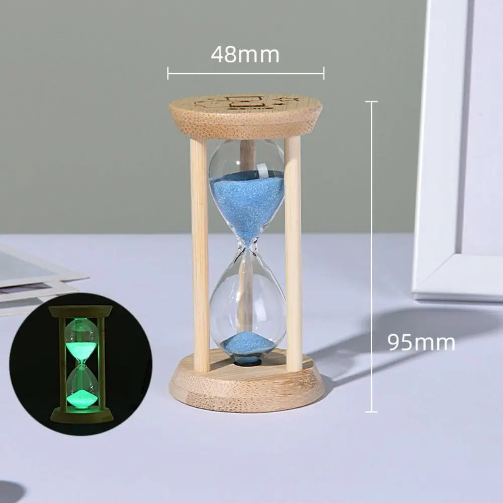Leuchtende Sanduhr, Aus Bambus Und Glas