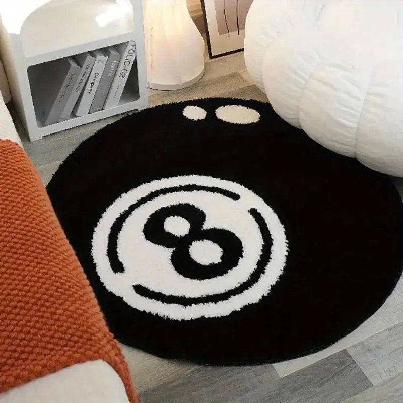 Weicher Kurzflor-Teppich, 8-teiliges Billard-Set