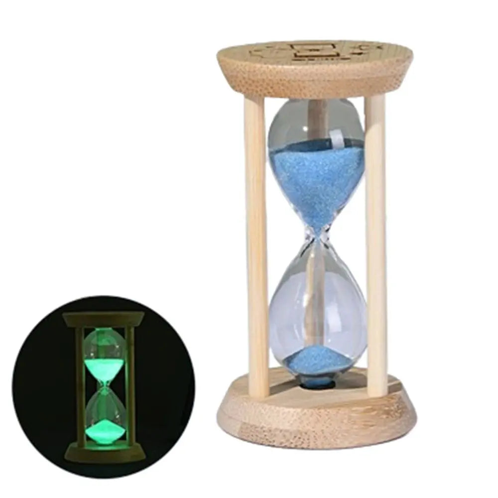 Leuchtende Sanduhr, Aus Bambus Und Glas