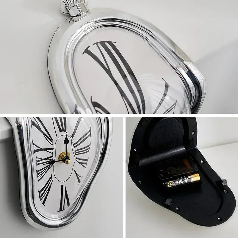 Surreale Schmelzende Wanduhr, Salvador-Dali-Stil