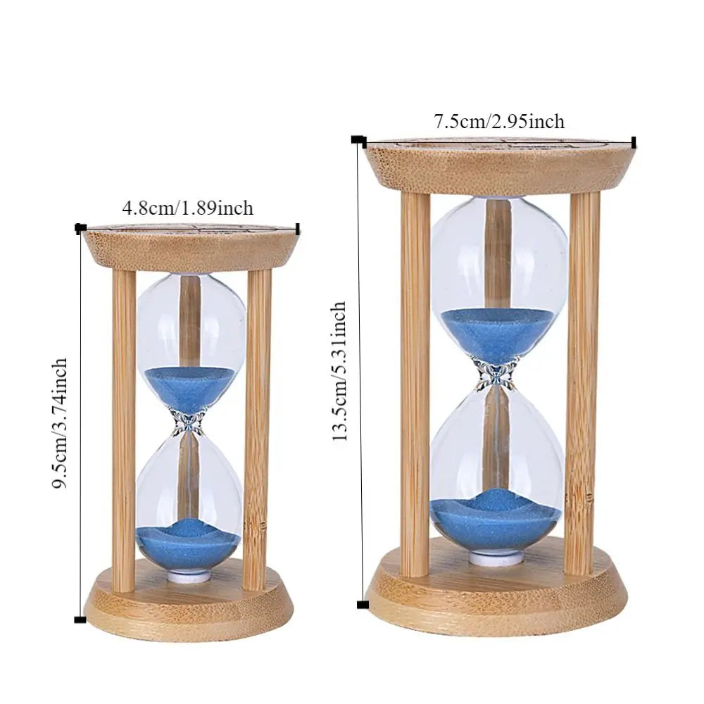Leuchtende Sanduhr, Aus Bambus Und Glas