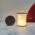 Faltbare Laternen-Nachtlampe, Aus Papier Und Walnuss