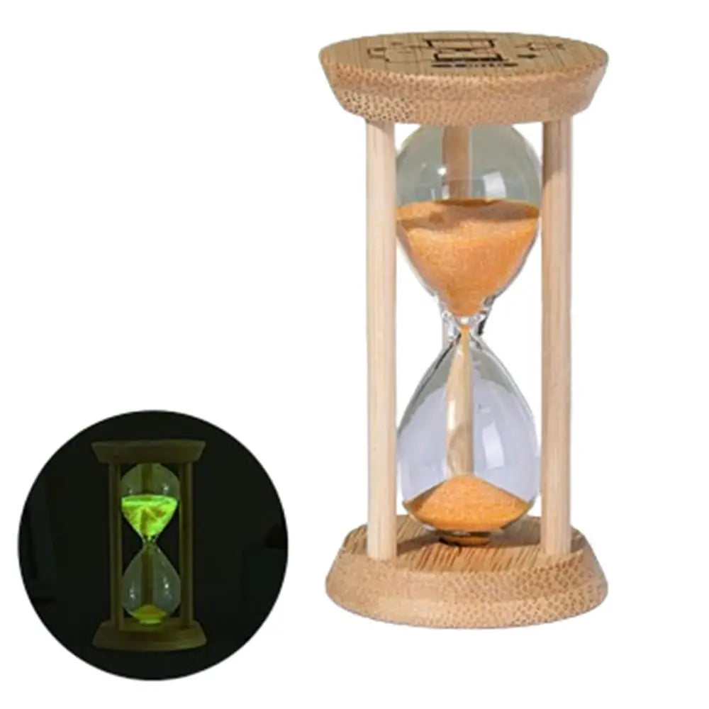 Leuchtende Sanduhr, Aus Bambus Und Glas