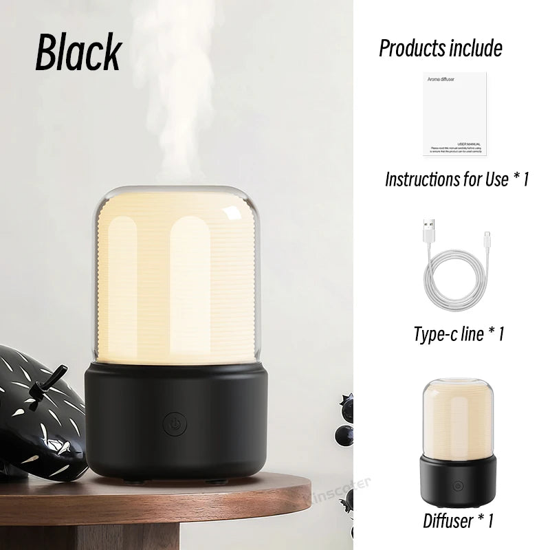 Tragbarer Mini-Aroma-Diffuser, USB-Luftbefeuchter Mit Nachttlicht
