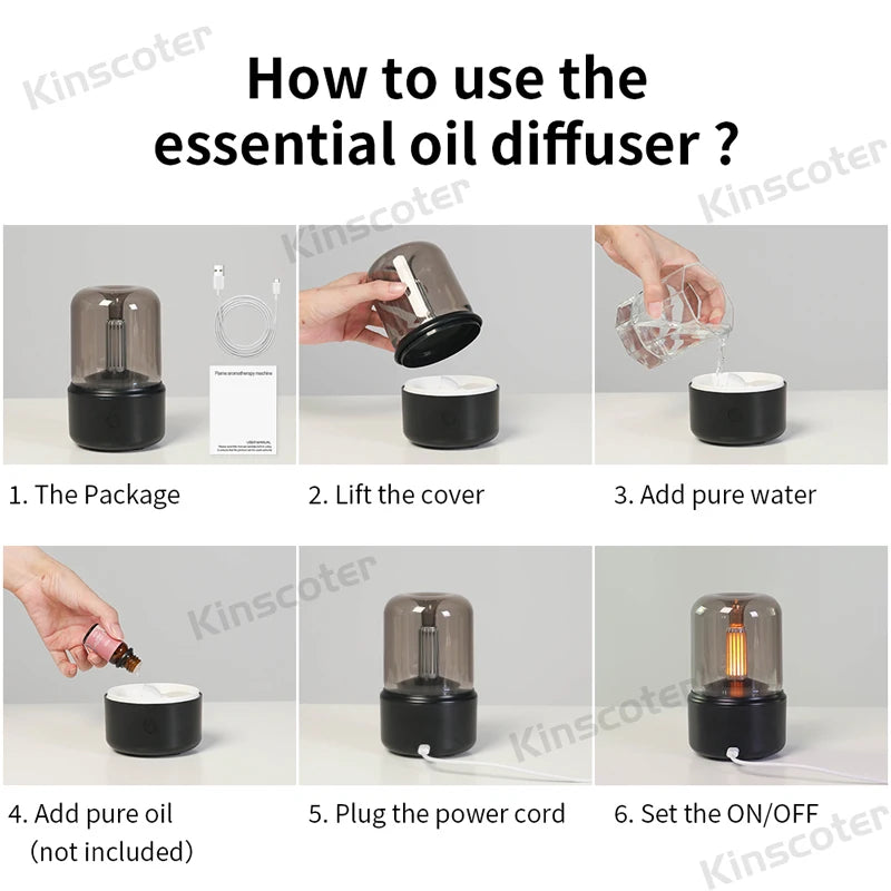 Tragbarer Mini-Aroma-Diffuser, USB-Luftbefeuchter Mit Nachttlicht