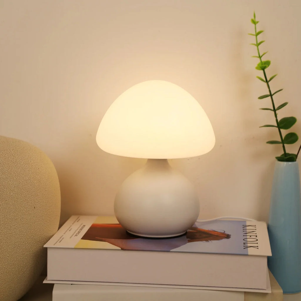 Moderne Minimalistische Pilz-Tischlampe, 3 Farben Dimmbar