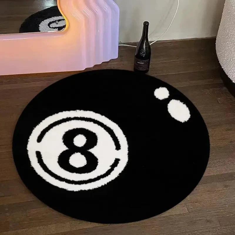 Weicher Kurzflor-Teppich, 8-teiliges Billard-Set