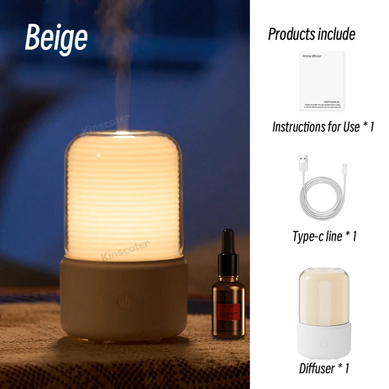 Tragbarer Mini-Aroma-Diffuser, USB-Luftbefeuchter Mit Nachttlicht
