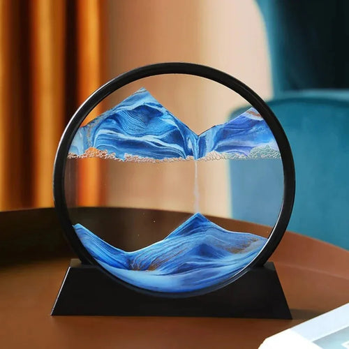 Bewegtes Sandkunst-Bild Aus Glas, Rundes Tiefsee-Design